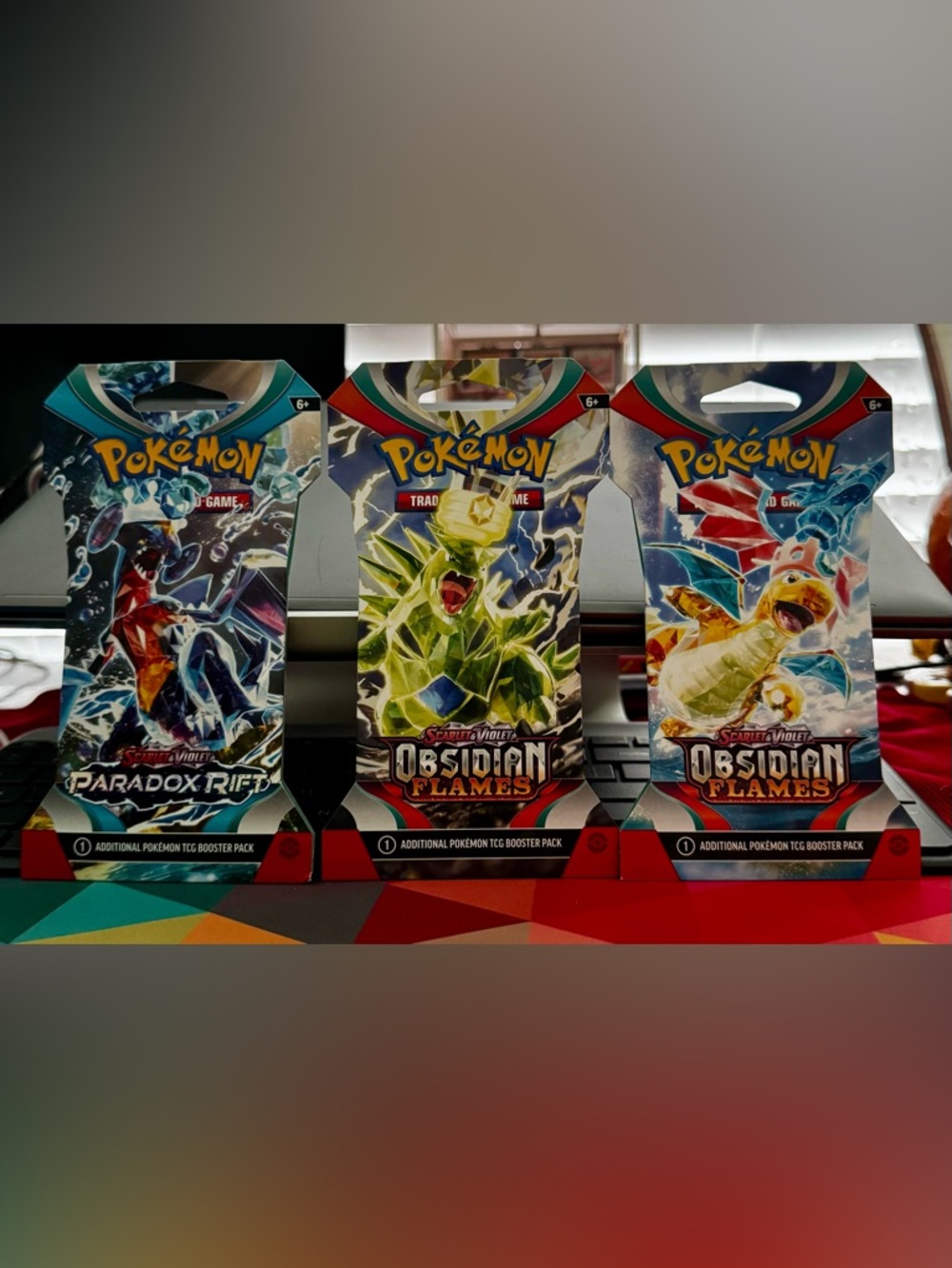 Pokémon Scarlet & Violet Sleeved Booster Packs- 3 Bundled Unopened Packs